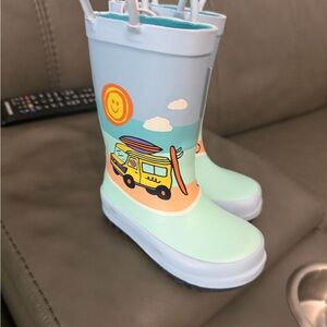 Cat & Jack Blue and White Kids Rain Boots